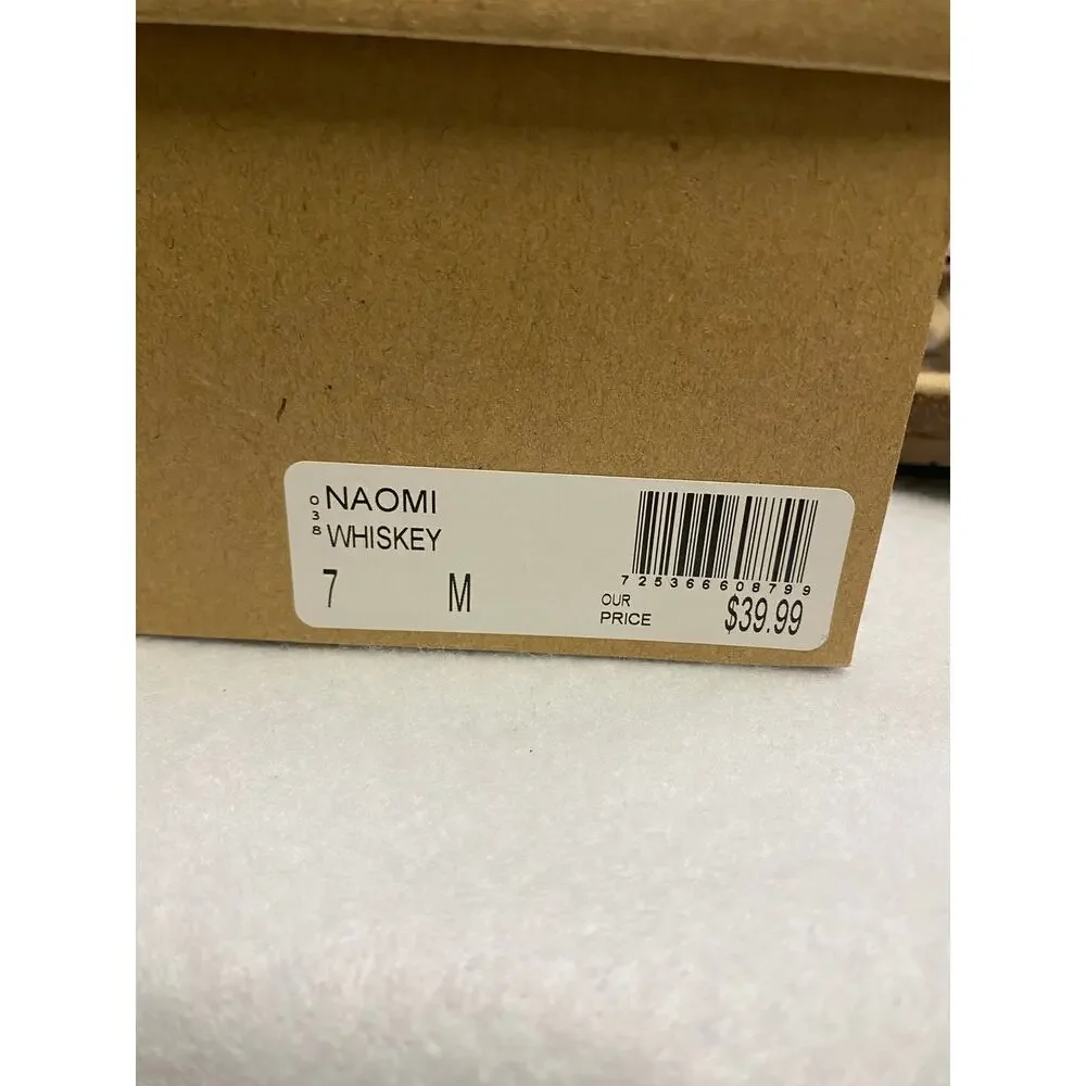 Axxiom Naomi Brown Strappy Wedge‎ Sandals Size 7